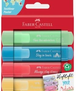 Destacador 46 Pastel Edición Viajes cartón x4 Faber-Castell