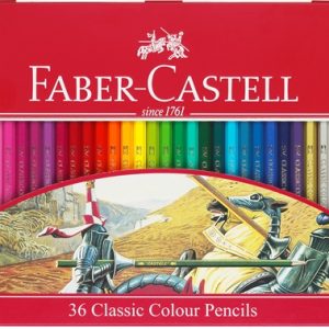 Lápiz color Classic hexagonal lata x36 Faber-Castell