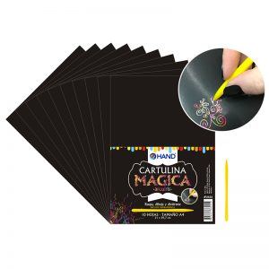 Cartulina Negra Mágica Arcoíris HAND