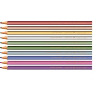 10 EcoLápices colores metálicos Faber-Castell