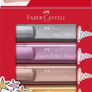 Destacadores metálicos 1546 x 4 colores Faber-Castell