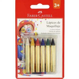 Lápices de maquillaje cortos 6 colores Faber-Castell