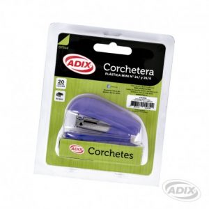 Corchetera bolsillo violeta + Corchetes Adix