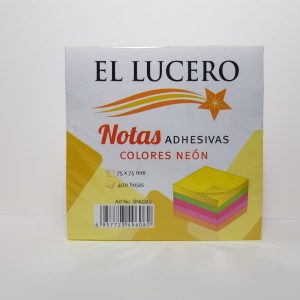 Notas adhesivas 5 colores neón 75×75 MM 400 hojas El Lucero