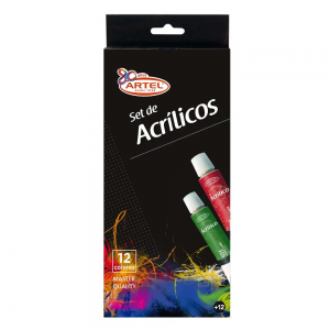 Set Acrílicos 12 Colores 12ml ARTEL