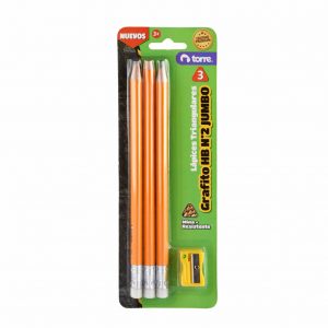 Set 3 lápices jumbo grafito HB n°2 triangulares TORRE